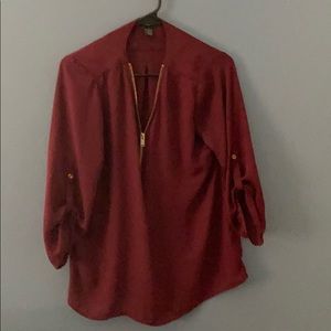 Quarter zip dress top